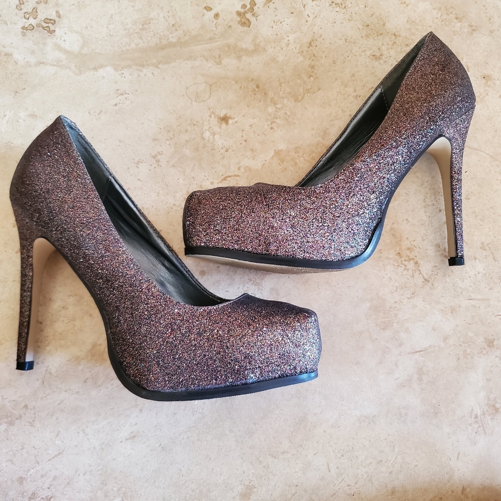 Madden Girl Multicolored Glitter Pumps